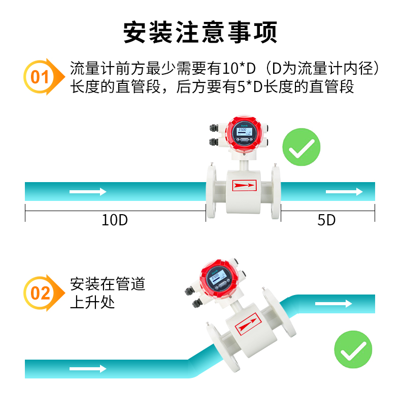 電磁流量計安裝注意事項